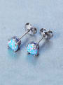 thumb Blue Round stud Earring 1