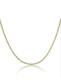 thumb Elegant 24K Gold Plated Geometric Shaped Copper Necklace 0