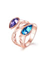 thumb Delicate Water Drop Shaped Glass Ring 0