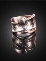 thumb Unisex Geometric Shaped Rose Gold Plated Ring 1