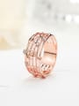thumb New musical notes copper gold plated zircon rings 3