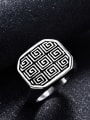 thumb Men Pun Style Geometric Shaped Painting Ring 1