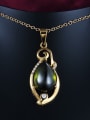thumb Noble 18K Gold Plated Green Opal Necklace 1