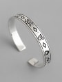 thumb 925 Sterling Silver With Platinum Plated Vintage Irregular Free Size  Bangles 2