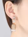 thumb Copper With Champagne Gold Plated Exaggerated Statement Party Chandelier Earrings 1