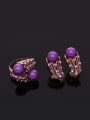 thumb 2018 Alloy Imitation-gold Plated Fashion Artificial Stones Four Pieces Jewelry Set 1