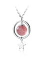 thumb 925 Sterling Silver With Platinum Plated Simplistic Heart Necklaces 4