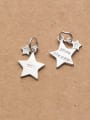 thumb 925 Sterling Silver With White Gold Plated Cute Star Charms 2