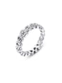 thumb Exquisite Platinum Plated Heart Shaped Ring 0