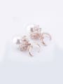 thumb Temperament Pearl Zircon Stud drop earring 1