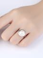 thumb Sterling Silver 10-10.5mm natural pearls free size ring 1