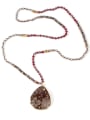 thumb Original DIY Crystal Beads Irregular Stone Fashion Necklace 1