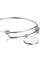 thumb Stainless Steel Minimalist Style Round Card Modeling Bangles 3