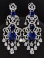thumb Colorful Exaggerate Tassel Drop Chandelier earring 2