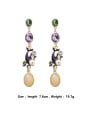 thumb Alloy With Rose Gold Plated Vintage Irregular Drop Earrings 2