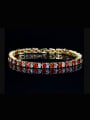 thumb Copper inlaid AAA zircons square personality Bracelet multicolor optional 2