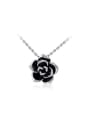 thumb Personality Austria Crystal Rose Shaped Necklace 0