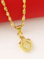 thumb Shimmering 24K Gold Plated Rhinestone Geometric Necklace 2