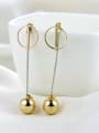 thumb Women All-match Double Color Beads Stud Earrings 2