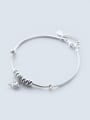 thumb S925 Silver Simple Sweet Star and Beads Fashion Bracelet 0