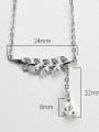 thumb Sterling Silver personalized diamond Leaf Necklace 4