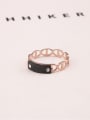 thumb Hollow Black and rose gold Color Ring 2