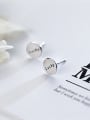 thumb Women Fresh Round Shaped S925 Silver Stud Earrrings 1