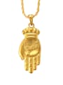 thumb Personalized Gold Plated Palm Pendant 0