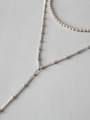 thumb Simple silver chain chain Long Necklace 0