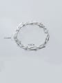 thumb 925 Sterling Silver With Platinum Plated Simplistic Chain Bracelets 1