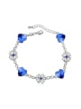 thumb Fashion Heart austrian Crystals Flowers Alloy Bracelet 1