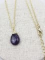 thumb All-match Water Drop Shaped Natural Stone Necklace 1