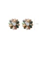 thumb Alloy With Rose Gold Plated Vintage Flower Stud Earrings 1