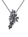 thumb Copper inlaid AAA zircon flashing black and White Necklace 0