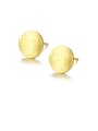 thumb 925 Sterling Silver With Smooth Simplistic Round Stud Earrings 0
