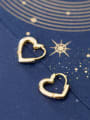 thumb 925 Sterling Silver With Gold Plated Simplistic Heart Clip On Earrings 1