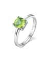 thumb Natural Square Olivine Wedding Accessories Ring 0