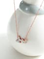 thumb Titanium With Rose Gold Plated Simplistic Butterfly Necklaces 2