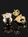 thumb Fashion Little Owl Zircon Stud Earrings 2