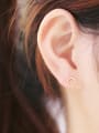 thumb Tiny Hollow Hexagon-shaped Stud Earrings 2