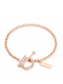 thumb Stainless Steel With Rose Gold Plated Simplistic Monogrammed Bracelets 0