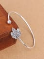 thumb Maple Leaf Silver Opening Bangle 2