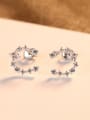 thumb 925 Sterling Silver With  Simplistic Geometric Stud Earrings 0