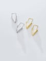 thumb 925 Sterling Silver With Smooth Simplistic Geometric Clip On Earrings 0