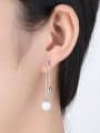 thumb Copper With artificial pearl Simplistic Ball Drop Earrings 1