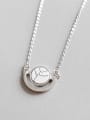 thumb Sterling Silver Round marble Necklace 0
