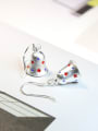 thumb Personalized Cute Tiny Red Star Bell 925 Silver Earrings 0