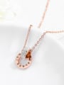 thumb Stainless Steel With Rose Gold Plated Trendy Round Necklaces 1