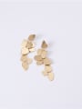 thumb Titanium With Gold Plated Personality Geometric Drop Earrings 3