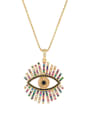 thumb Copper With Cubic Zirconia Fashion Evil Eye Necklaces 0